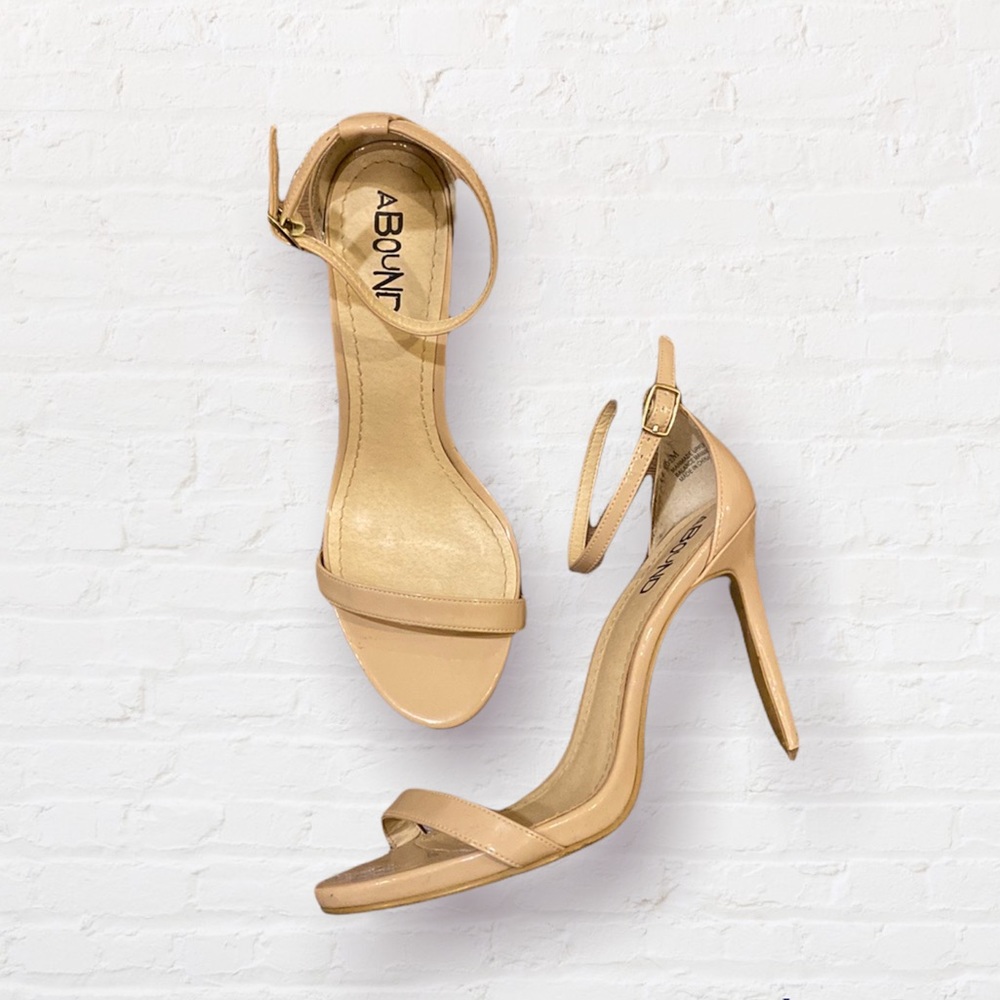 Abound Nude Strappy Heels in 6.5